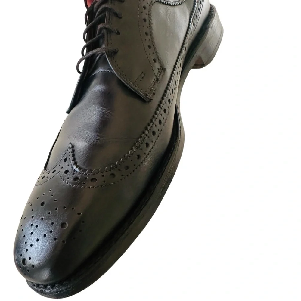 Allen Edmonds Larchmont Oxford Wingtip Black‎ Leather Shoes Size 8